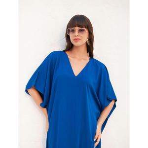 Chiffon Maxi Kaftan <b>Kurta</b> for <b>Women</b>-Elegant Draped Plus-Size Design - Product Image 4