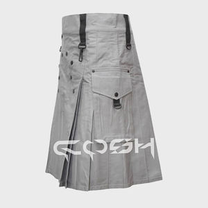 Cosh kilts กระโปรงผ้าฝ้ายสีเทาแบบยุทธวิธี, มีสายรัดเอวที่สามารถปรับได้มีหลายกระเป๋าใช้งานได้ Ci-00020-KB รุ่นต้นกำเนิด - Product Image 3