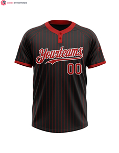 PURE Custom Softball Jersey Sublimación Dos botones Uniforme de béisbol Mujeres Softball Jersey League Pinstripe Softball Wear - Product Image 2