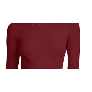 Maglione da donna Anne Klein XX-Small color vino (bordeaux) con maniche lunghe arricciate - Product Image 3