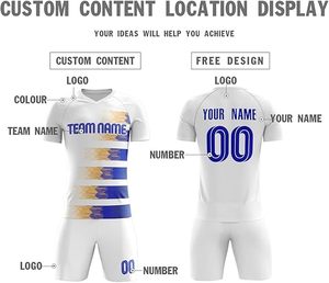 Fabrication professionnelle d'uniformes de football unisexes, 100% polyester, respirants, confortables, à manches courtes, imprimés, faible MOQ, vêtements de sport - Product Image 3