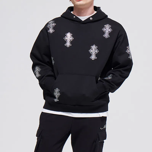 เสื้อมีฮู้ดสำหรับผู้ชายเสื้อโค้ทผ้าคอตตอน100% แนวสตรีทแวร์แนวฮิปฮอปแนววินเทจ90s เลือกแบบได้ตามต้องการ - Product Image 6