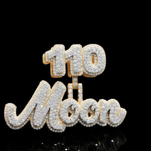 Colgante de Acero Inoxidable de Lujo Personalizado con Diamantes de Imitación CZ Estilo Hip Hop - Product Image 1