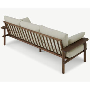 Canapés de jardin Mobilier de jardin extérieur Trois places Bois de teck Patio-Amai - Product Image 6