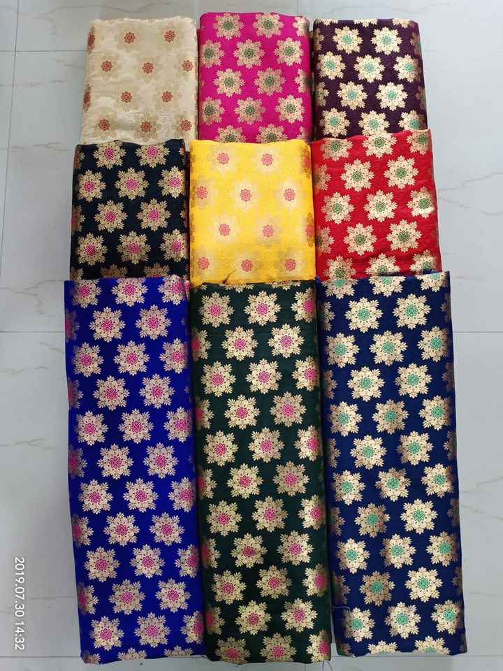 Custom Made Brocade Silk Fabrics in Traditional Indian and South East Asian Designs Ideal for Resale in Dark Bright Colours.