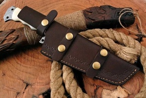 Acier damas à haute teneur en carbone belle poignée en os chasse Tracker couteaux qualité survie en plein air Camping outils personnalisation OEM - Product Image 4