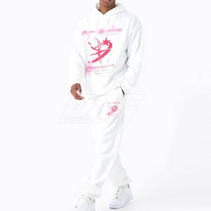 Cantidad a granel de alto rendimiento de invierno con capucha Casual hombres chándales de calidad superior 100% algodón Puff impresión para hombres - Product Image 1