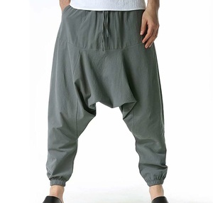 Pantalons de survêtement unisexes sur mesure 2025, coupe régulière, entrejambe tombant, taille élastique unie, 100% polyester, respirant, doux et confortable - Product Image 3