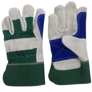 Venta al por mayor de cuero de vaca Split Rigger Guantes Seguridad Eléctrica Trabajo Argon Rigger Guantes de trabajo de doble palma - Product Image 1