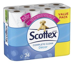 กระดาษทิชชู่ในห้องน้ำแบบดั้งเดิมของ scottex กระดาษทิชชู่10ม้วน - Product Image 1