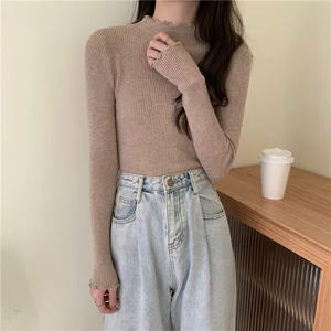 Pull-over formel à col froufrou non tissé doux et chaud extensible à manches courtes Slim Fit Eco-Friendly Quick Dry Automne Hiver Mode - Product Image 6