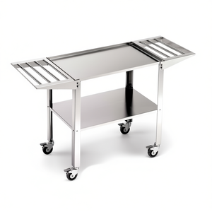 Carrito Doble para Barbacoa Plateado 128.5x48.6x76cm 46130 para Parrillas de Exterior - Product Image 2