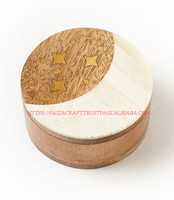 Boîte de rangement classique en bois de qualité supérieure, empilable et pliable, coffre à bijoux Faizacraft pour la décoration de la maison et l'affichage des bijoux