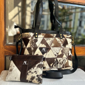 กระเป๋าโท้ทหนังทำมือแท้แบบใหม่สำหรับผู้หญิงกระเป๋าโท้ทสำหรับตอนเย็นทำจากหนังทำมือมีสไตล์พร้อมสายคล้องข้อมือชุดคอมโบน่ารัก - Product Image 1