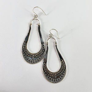 Boucles d'oreilles pendantes en argent tendance, 9,8 grammes - Product Image 1