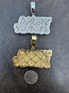 จี้เงินฮิปฮอปแท้18K สีเหลืองทองและ925เงินจี้เพชรโมอิส VVS1สำหรับทุกเพศแฟชั่นสำหรับเด็ก - Product Image 2