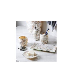 High Quality Bathroom Set MOP Wholesale <b>Household</b> <b>Item</b> Bathroom Set Home Decor Mother of Pearl Bathroom Set - Product Image 4