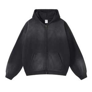 Sudadera con Capucha de Forro Polar y Algodón para Invierno, con Logotipo Personalizado, Estilo Vintage, Lavado Ácido, para Hombre, Venta al Por Mayor - Product Image 6