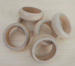 Trendy Unique Wooden Napkin Rings. Napkin Rings for <b>Table</b> Decor. Elegant Napkin Rings - Product Image 3