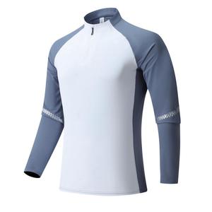 Ropa deportiva para hombre, camisetas de manga larga con media cremallera, Camiseta deportiva de manga larga con cremallera, camiseta de compresión para gimnasio para hombre, envío DDP - Product Image 3