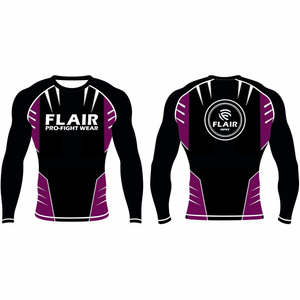 Personalizado Durable Nylon BJJ Rash Guard Larga Protección UV Anti-UV Compresión Camisa Transpirable y Cómodo - Product Image 6
