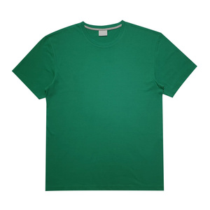 Camiseta informal de manga corta para hombre, cuello redondo, 100% algodón, verde, oferta - Product Image 1