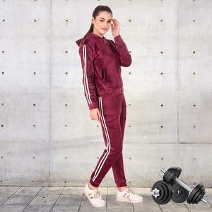 Custom Waffle <b>Knit</b> <b>Sets</b> Women Thermal Zipper Hoodie Jacket and Flared Pants Tracksuit Womens 2 Piece <b>Sets</b> - Product Image 5