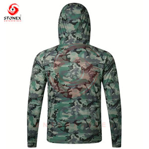 Sweat à capuche de pêche pour homme grande taille de haute qualité avec masque, protection UV, séchage rapide, léger, respirant, pour le travail en extérieur, service OEM - Product Image 3