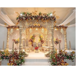 Maravilloso Mandap de Madera para Ceremonia de Boda Hindú, Mandap de Madera para Salón de Banquetes de Boda Gujarati en el Reino Unido, Mandap de Madera para Boda de Reina en EE. UU. - Product Image 1