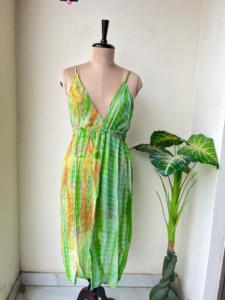 Boho Tie Dye Maxi Dress <b>Long</b> Silk Sundress Maternity Summer Dress Festival Hippie Dress Beach Cover Up Vacation Bohemian Outfit - Product Image 5