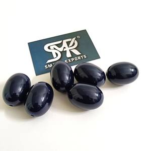 Cuentas de Resina Ovaladas Azul Marino Ecológicas para Bisutería, Ligeras, para Hacer Pulseras, Collares, Pendientes y Diseños Hechos a Mano - Product Image 4