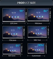 Pizarra Interactiva Inteligente con IA de 65 Pulgadas, 4K UHD, OEM ODM, Panel Plano Interactivo para Reuniones de Oficina y Enseñanza en el Aula