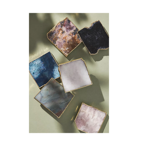 Ensemble de 4 sous-verres au design classique tranchés épais avec pare-chocs en feutre sous-verres brésiliens authentiques faits à la main pour la décoration de la maison Matt - Product Image 3