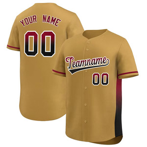 Dernier modèle de maillot de baseball pour homme à prix réduit maillot de baseball à sublimation de couleur unie et taille personnalisée pour homme - Product Image 4