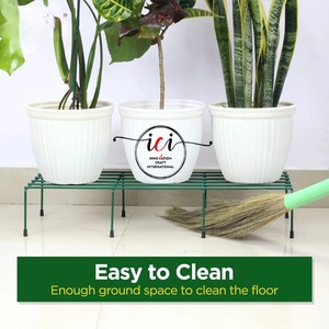 Juego de 10 soportes únicos para plantas de hierro, estantes de especias de vidrio metálico fáciles de limpiar y macetas para almacenamiento en el hogar o la cocina - Product Image 3