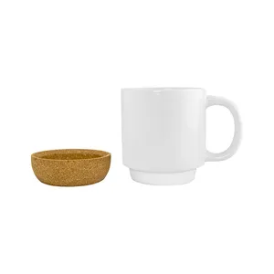 Tazza Personalizzata in Ceramica Cromata e Sughero, Articoli Promozionali per Bevande con Gadget Personalizzati - Product Image 4