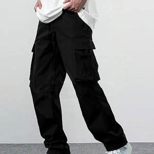 Pantalon amincissant baggy empilé tendance décontracté taille haute coton polyester haute qualité Style actif taille 8XL - Product Image 4