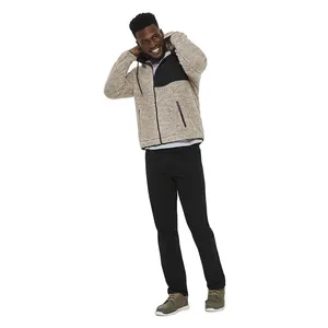 2022 grande taille mode hiver porter Sherpa sweats à capuche entièrement personnalisés hommes sweats à capuche fermeture à glissière à capuche