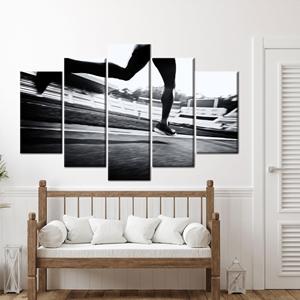 Impression sur toile inspirante : Art mural de gym pour les amateurs de sport, lot de 5 : Gallery Wrap - Product Image 1