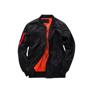 Chaquetas de bombardero informales para hombre más vendidas para el último patrón de invierno decorado con cuello levantado de tela de lona - Product Image 4