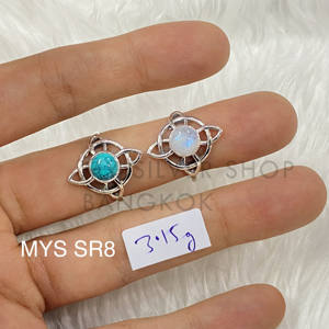 Bague élégante en pierres précieuses en argent sterling 925 et bijoux en argent 925 - Product Image 1