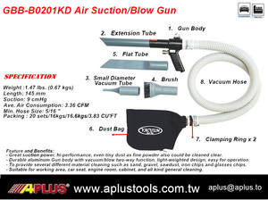Jeu de soufflettes à aspiration d'air GBB-B0201KD APLUS, poids 1.47kg, 9cmhg - Product Image 2
