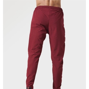 Venta al por mayor Casual Gym Slim Fit Plain Cordón Hombres Jogger Con Cremallera Bolsillo Algodón Poliéster Entrenamiento Jogger Pantalones - Product Image 5