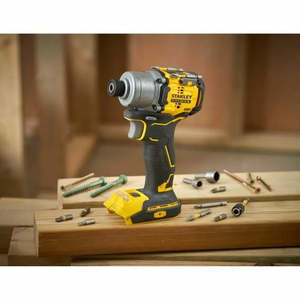 Atornillador de Impacto Eléctrico Stanley SFMCF830D2K-QW de 18V, Destornillador Eléctrico para Bricolaje con 203 Nm de Torque, Funciona con Batería - Product Image 1
