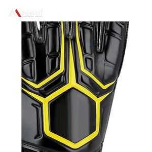 Qualité professionnelle meilleur Design respirant PU gants de gardien de but sport doux Football gants de gardien de but anti-dérapant Latex paume - Product Image 4