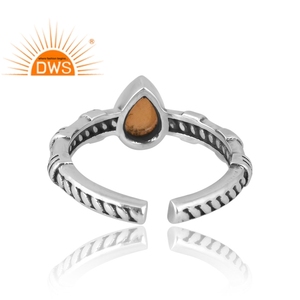 Conception chaude en argent Sterling naturel opale éthiopienne bague en pierres précieuses conception personnalisée bijoux pour femmes cadeau pour elle - Product Image 2