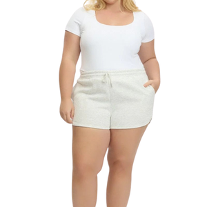 Shorts de Yoga de Talle Grande con Cordón Ajustable, Tela Elástica Suave, Ajuste Ajustable, Ropa Deportiva Cómoda para Mujer - Product Image 1