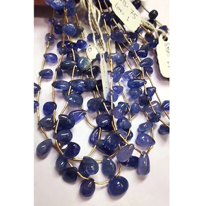 8 hebras de perlas lisas de gota de pera de tanzanita Natural 470 CT lote Iroc ventas cuentas de piedras preciosas sueltas de 12 pulgadas de longitud para joyería - Product Image 1