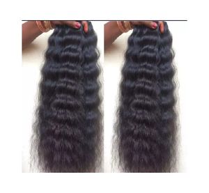 Extensions de cheveux humains bouclés naturels indiens avec volume riche 100% cheveux de temple bruts faisceaux non traités à double tirage avec boucles douces - Product Image 4