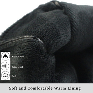 JNM SEGURIDAD Guantes de cuero de invierno para hombres Guantes cálidos Texting Pantalla táctil Conducción Ciclismo Guantes de motocicleta - Product Image 3